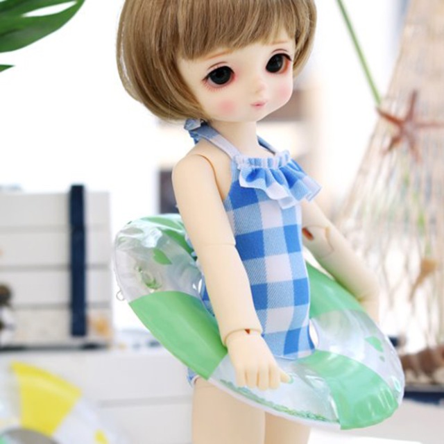[Pre-order] [USD] Check One-Piece Swimsuit - Blue