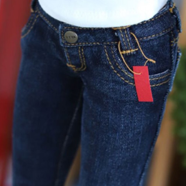 [Pre-order] [SD13 Girl &amp; Smart Doll] Stone Washing Real Skinny Jeans - D.Blue