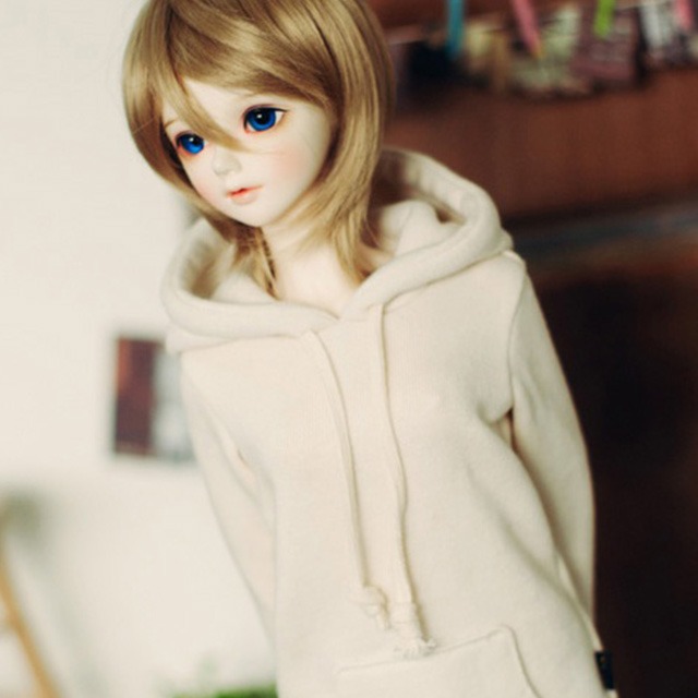 [Pre-order] [SD13 Girl &amp; Smart Doll] Long Hooded T - Beige