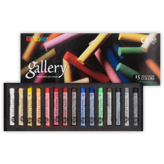 Mungyo Gallery Professional Round Pastel 15 Color Set