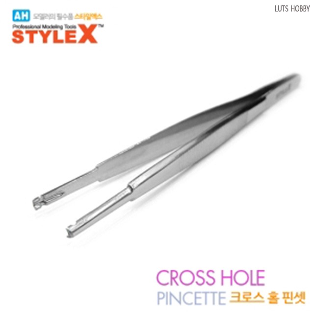 Style X cross hole tweezers DT717