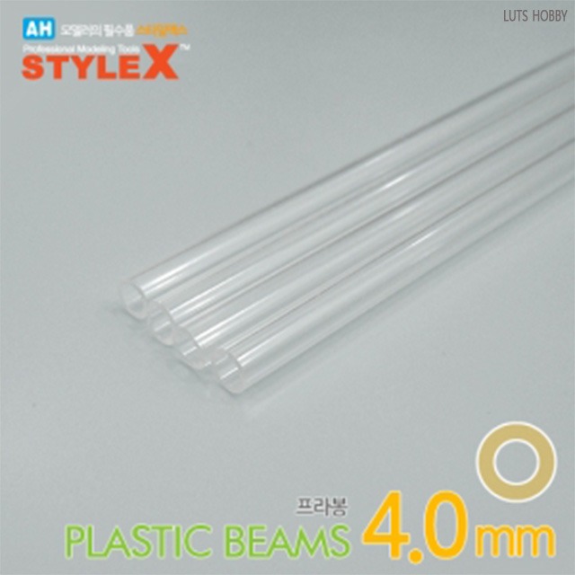 Style X Probong Round Clear Pipe 4.0mm 4 Pieces DM237