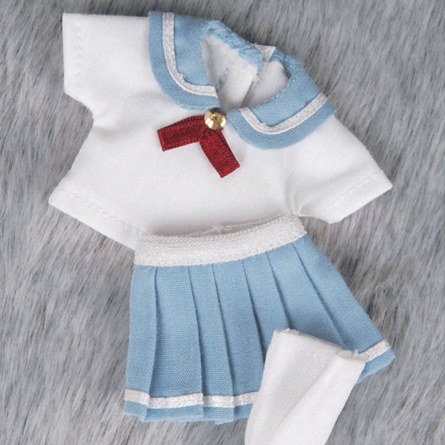 [OB11] GIRL Sailor nine school (Sky blue) - skirt