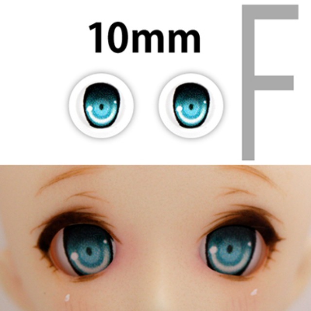 10mm Animation F Type Eyes - Sky Blue