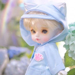 [PETIT16] Kitty Raincoat(Sky blue)