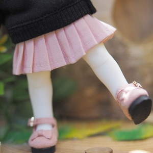 [LATI-Y]  Basic pleated skirt[Salmon pink]