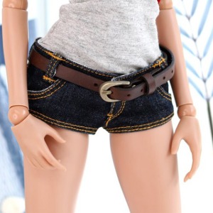 [Pre-order] [SD13 Girl &amp; Smart Doll] Belt Short Pants - D.Blue