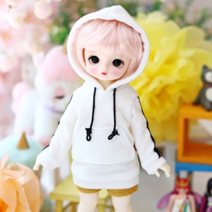 [Pre-order] [USD] Two-Line Hooded T Set_White