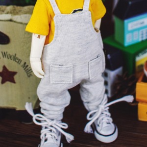 [Pre-order] [USD] Cotton Baggy Overalls - Oetmeal