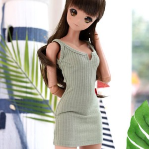 [Pre-order] [SD13 Girl &amp; Smart Doll] Sleeveless Dress - Khaki