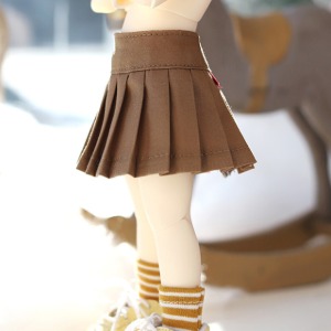 [Pre-order] [USD] Basic Pleated Skirt - Brown
