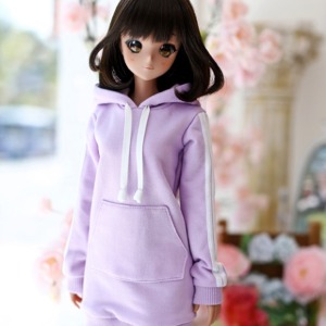 [Pre-order] [SD13 Girl &amp; Smart Doll] Three-Line Hooded One-piece - Purple