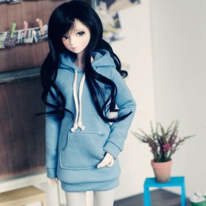 [Pre-order] [SD13 Girl &amp; Smart Doll] Long Hooded T - Indi Blue