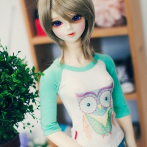 [Pre-order] [SD13 Girl &amp; Smart Doll] Owl T shirt - Mint
