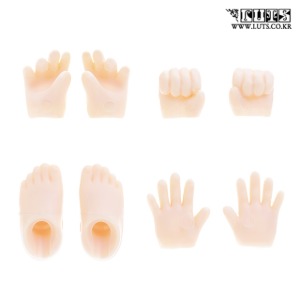 Hands&amp;Foot Set A For Obitsu 11 Body (White/Matt Skin)
