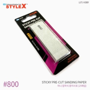 Style X Mini Adhesive Paper Sandpaper 75x25mm 800 25pcs DT467