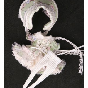 [Pre-order] obitsu 11 Flower Bonnet Dress Mint