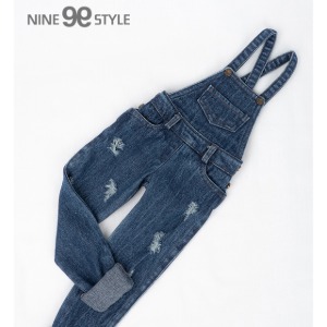 [Pre-order] [SDB] Wide Long Suspenders Pants Blue Jeans