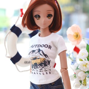 [Pre-order] [SD13 GIRL &amp; Smart Doll] Outdoor T-shirt - White