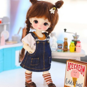 [Pre-order] [Child16] 16cm Cutie Pocket Overall Skirts - Blue