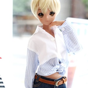 [Pre-order] [SD13 GIRL &amp; Smart Doll] FreeHalf line Shirt - Sky
