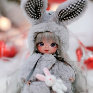 [pre-order] 16 cm gray rabbit costume