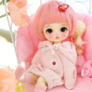 [Pre-order] 16cm Little Daisy Hooded One-piece SET Pink