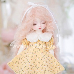 Pre-order USD J30 Big Collar Flower Dress Yellow