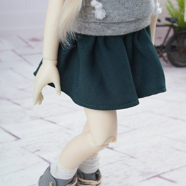 [MSD]Flare mini skirt(Deep green)