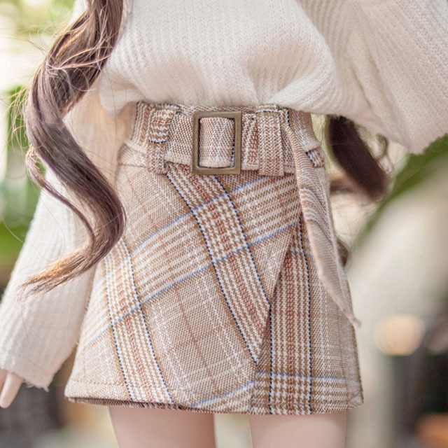 [MSD] [Pre-Order] Belt wrap skirt (Brown)