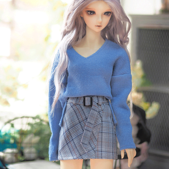 [Pre-order] [SDG] Over fit v-neck knitwear (Marina blue)