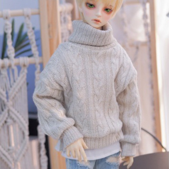 [Pre-Order][SDB]Twisted turtle-neck knit(Otmeal)