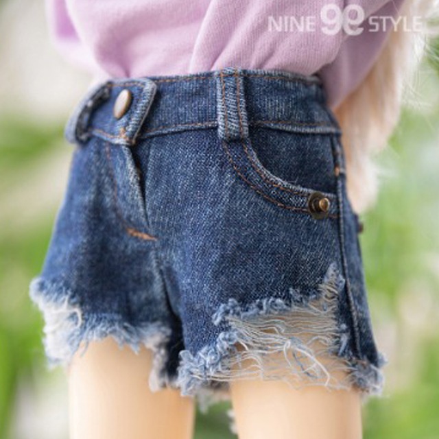 Pre-order MSD Wide Washing Hot Pants Blue Jeans