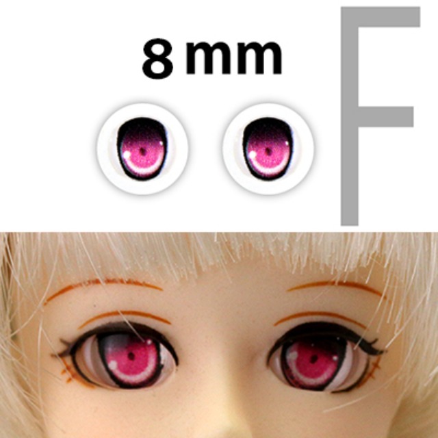 Parabox 8mm Animation F Type Eyes - Pink