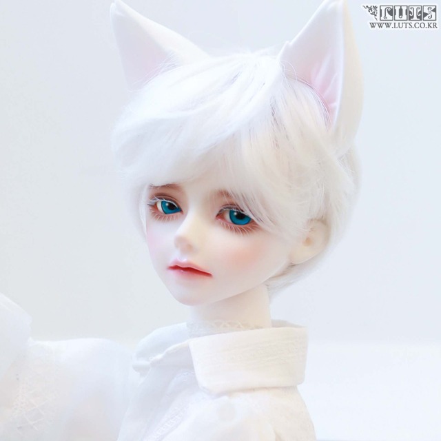 Senior Delf Kitty Ears and Tail set (White)