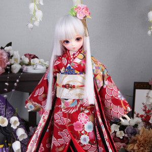 KDF Girl Kimono Set Red