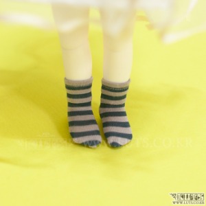 HDF Stripe Short Socks Blue/Ivory