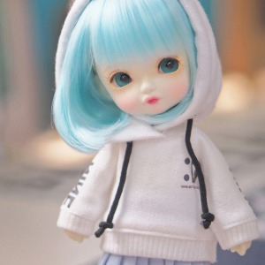 PETIT16 Color Overfit Hoodie White