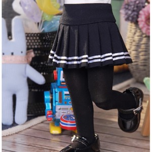 USD two-line pleated skirt navy