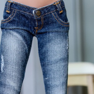 [Pre-order] [SD13 Girl &amp; Smart Doll] New Washing Damage Jeans - Blue