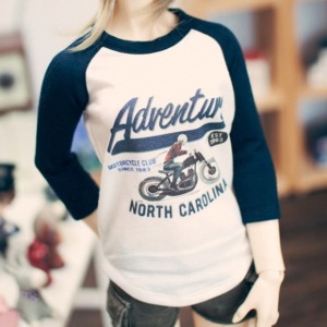 [Pre-order] [SD13 Girl &amp; Smart Doll] Adventure Raglan T shirt - Navy