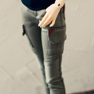 [Pre-order] [SD13 Girl &amp; Smart Doll] Skinny Cargo Pants - Khaki