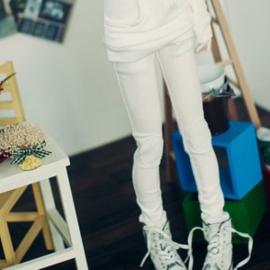 [Pre-order] [SD13 Girl &amp; Smart Doll] Neat Skinny Pants - Snow White