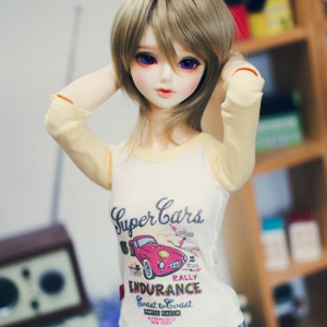 [Pre-order] [SD13 Girl &amp; Smart Doll] Super Car T shirt - Yellow