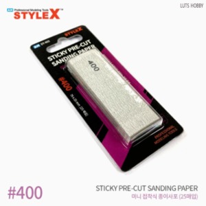 Style X Mini Adhesive Paper Sandpaper 75x25mm 400 25 sheets DT465