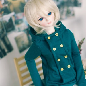 [Pre-order] [SD13 Girl] Chic hooded-T Bluish Green