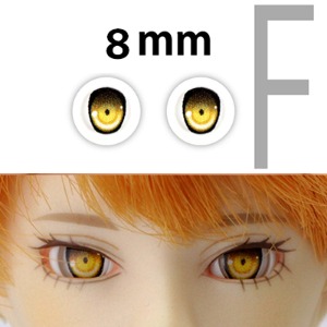 Parabox 8mm Animation F Type Eyes - Yellow