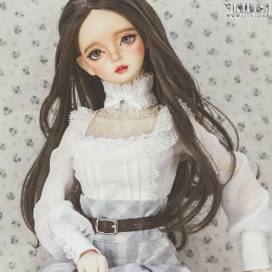 SDF Frill Neck Lace Blouse And Lace Frill Choker