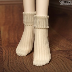 SDF Roll-up ankle socks beige
