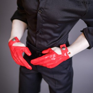 GSDF78 three-striped gloves Red